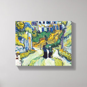 Impressão Em Tela Vincent van Gogh na Escada de Auvers