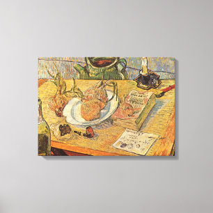 Impressão Em Tela Vincent van Gogh - Natureza-Morta com Quadro de De
