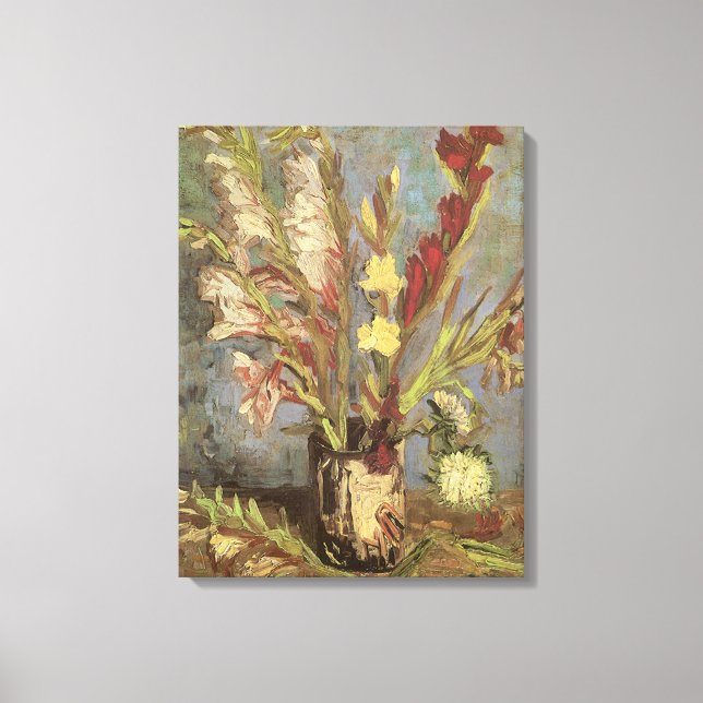 Impressão Em Tela Vincent van Gogh - Natureza Morta Vaso com Gladiol (Frente)