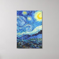 Vincent Van Gogh Noite Estrelada Arte Fina Vintage