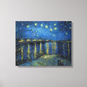 Impressão Em Tela Vincent Van Gogh - Noite Estrelada Sobre o Ródano