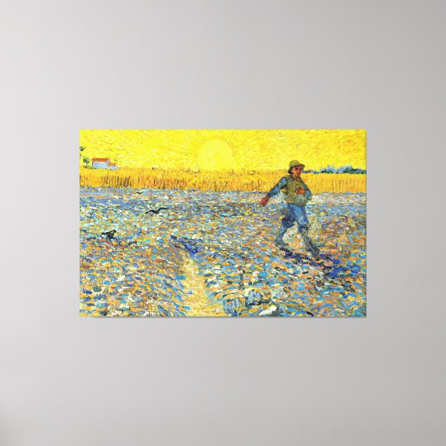 Impressão Em Tela Vincent van Gogh - O chuveiro no Sunset (Frente)
