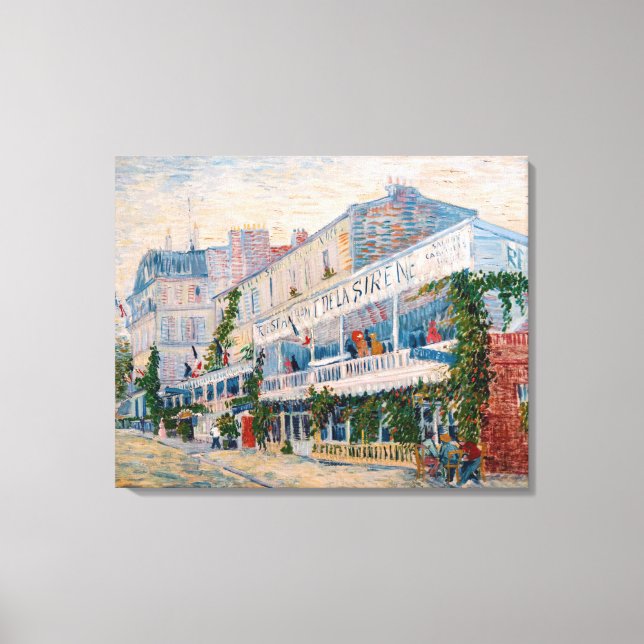 Impressão Em Tela Vincent van Gogh - O Restaurante da Sirene (Frente)