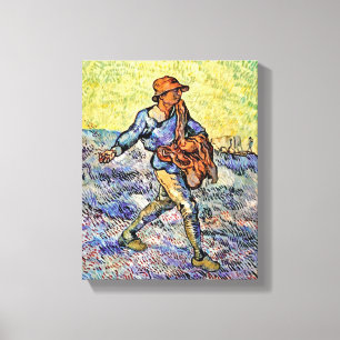 Impressão Em Tela Vincent Van Gogh - O Semeador - Pintura de Arte Fi