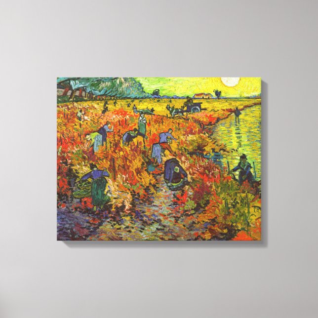 Impressão Em Tela Vincent van Gogh - O Vinhedo Vermelho (Frente)