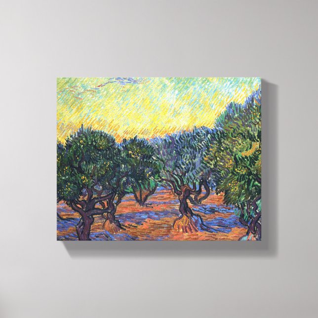 Impressão Em Tela Vincent Van Gogh Olive Grove Impressionismo Arte (Frente)