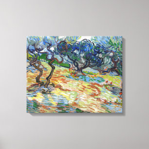 Impressão Em Tela Vincent van Gogh - Oliveiras: Céu azul brilhante