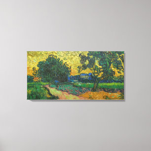 Impressão Em Tela Vincent van Gogh - Paisagem ao Crepúsculo
