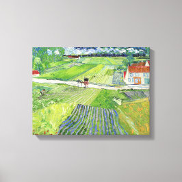 Impressão Em Tela Vincent van Gogh - Paisagem com Carruagem e Trem