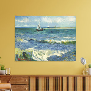 Impressão Em Tela Vincent van Gogh - Paisagem Marítima Perto de Sain