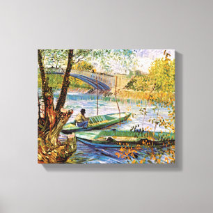 Impressão Em Tela Vincent Van Gogh - Pesca na Primavera Arte Fina