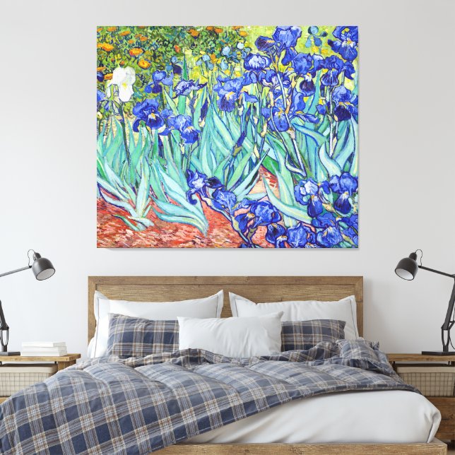 Impressão Em Tela Vincent Van Gogh pintando Íris (Insitu(Quarto))