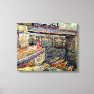 Impressão Em Tela Vincent Van Gogh - Pontes Sobre o Sena