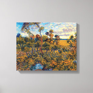 Impressão Em Tela Vincent Van Gogh - Pôr do sol em Montmajour Arte F