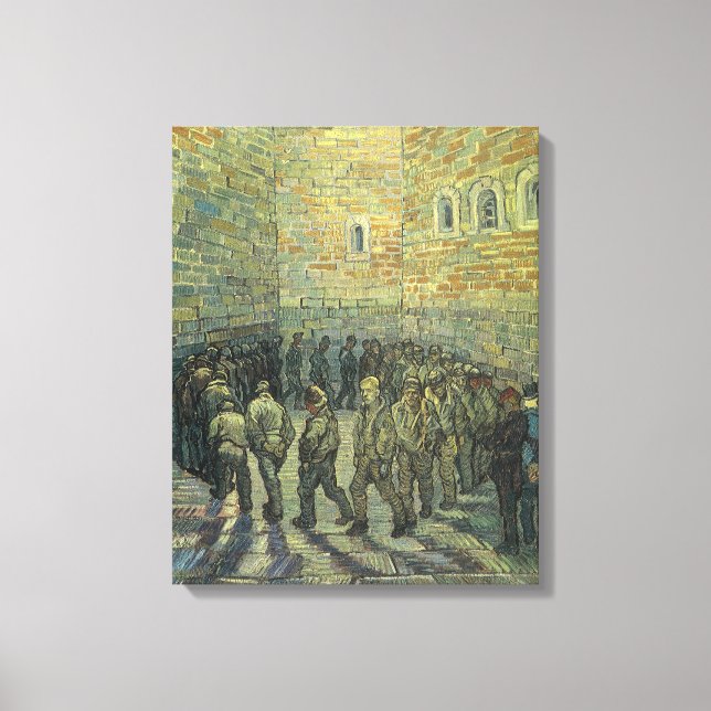 Impressão Em Tela Vincent van Gogh - Prisioneiros Exercitando-se (Frente)