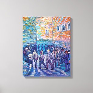Impressão Em Tela Vincent Van Gogh - Prisioneiros Exercitando-se ao