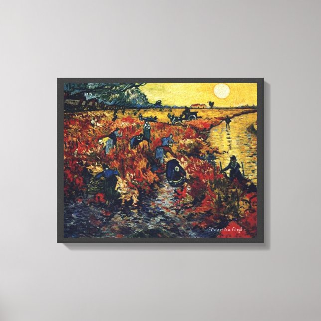 Impressão Em Tela Vincent van Gogh, Red Vineyard (Frente)