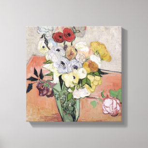 Impressão Em Tela Vincent van Gogh   Rosas e anêmonas, 1890