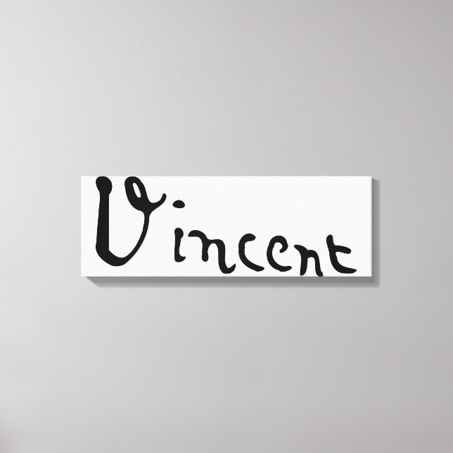 Impressão Em Tela Vincent Van Gogh Signature (Frente)