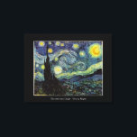 Impressão Em Tela Vincent van Gogh, Starry Night<br><div class="desc">Vincent van Gogh,  Noite Estrelada.</div>