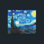 Impressão Em Tela Vincent van Gogh, Starry Night<br><div class="desc">Starry Night,  famosa pintura de Vincent van Gogh.</div>
