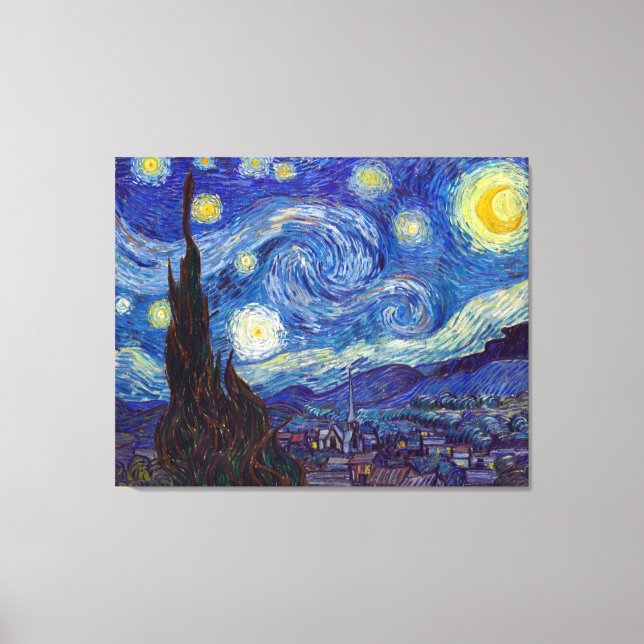 Impressão Em Tela VINCENT VAN GOGH - Starry night 1889 (Frente)