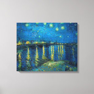 Impressão Em Tela Vincent Van Gogh Starry Night Over the Rhone