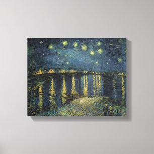 Impressão Em Tela Vincent van Gogh Starry Night Over the Rhone