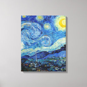 Impressão Em Tela Vincent Van Gogh Starry Night Vintage