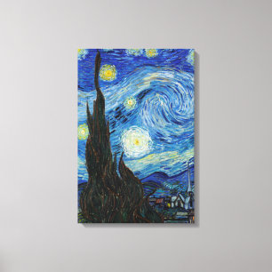 Impressão Em Tela Vincent Van Gogh Starry Night Vintage