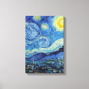 Impressão Em Tela Vincent Van Gogh Starry Night Vintage