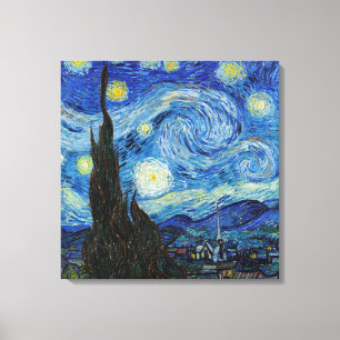 Impressão Em Tela Vincent Van Gogh Starry Night Vintage