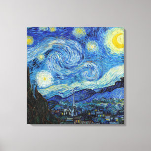 Impressão Em Tela Vincent Van Gogh Starry Night Vintage