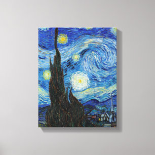 Impressão Em Tela Vincent Van Gogh Starry Night Vintage