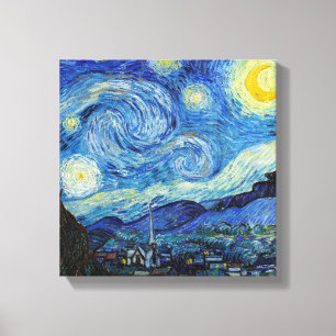 Impressão Em Tela Vincent Van Gogh Starry Night Vintage