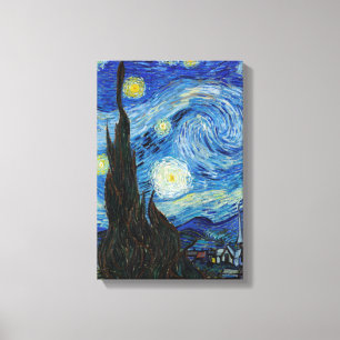 Impressão Em Tela Vincent Van Gogh Starry Night Vintage