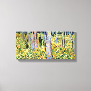 Impressão Em Tela Vincent Van Gogh - Sub-bosque com Duas Figuras