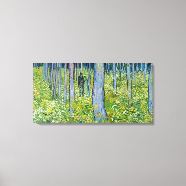Impressão Em Tela Vincent van Gogh - Sub-bosque com Duas Figuras (Frente)