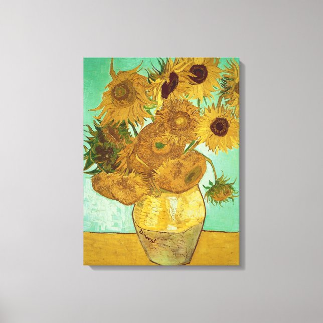 Impressão Em Tela Vincent van Gogh | Sunflowers, 1888 (Frente)