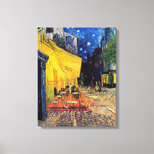 Impressão Em Tela Vincent Van Gogh - Terraço do Café à Noite Arte Fi