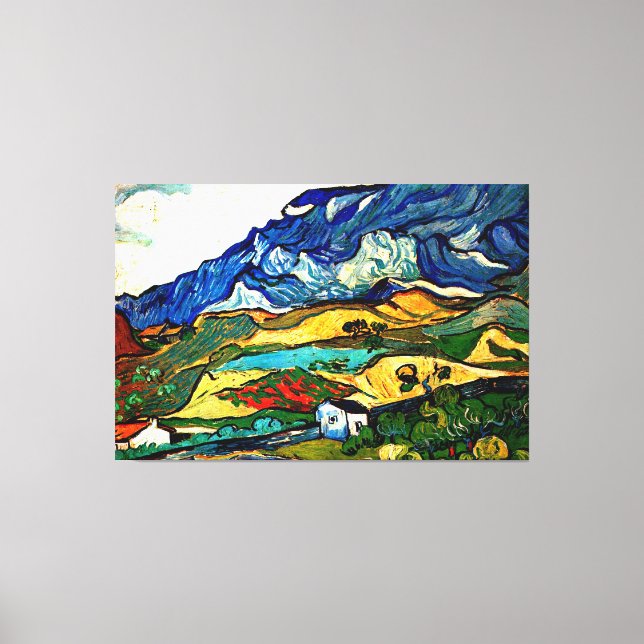 Impressão Em Tela Vincent van Gogh trabalho de arte, Les Alpilles (Frente)