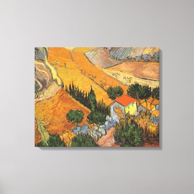 Impressão Em Tela Vincent van Gogh - Vale com Lavrador (Frente)