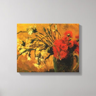 Impressão Em Tela Vincent Van Gogh - Vase com Cravos Vermelhos