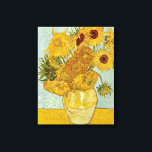 Impressão Em Tela Vincent Van Gogh - Vase com Doze Girassóis<br><div class="desc">Vase com Doze girassóis / Vase avec douze tournesols - Vincent Van Gogh,  agosto de 1888 - Sunflower 1888 terceira versão (F456)</div>