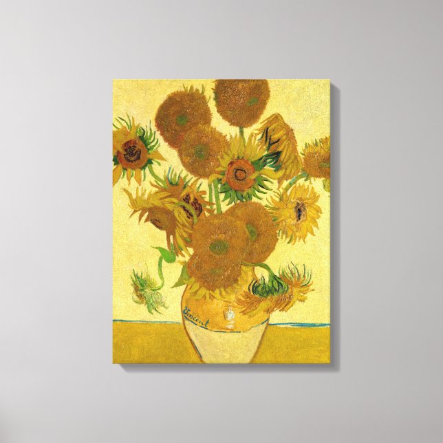 Impressão Em Tela Vincent van Gogh - Vase com Quinze Girassóis (Frente)
