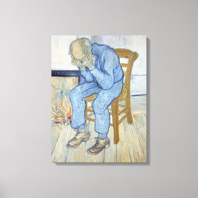 Impressão Em Tela Vincent van Gogh | Velho com Tristeza (Frente)