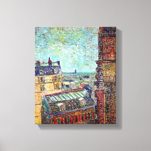Impressão Em Tela Vincent Van Gogh - Vista de Paris Pontilhismo Artí