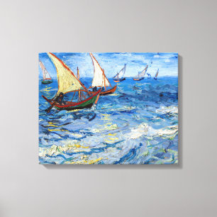 Impressão Em Tela Vincent van Gogh - Vista marinha em Saintes-Maries