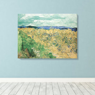 Impressão Em Tela Vincent Van Gogh, Wheatfield Com Cornflower