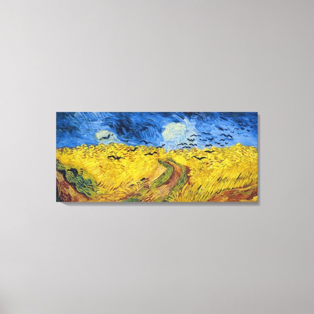 Impressão Em Tela Vincent van Gogh - Wheatfield com Crows (Frente)